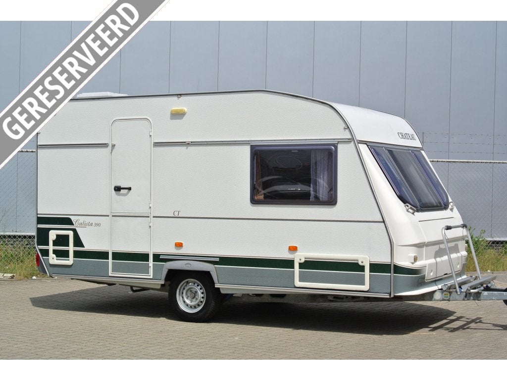 Chateau Calista 390|Enkele bedden|Sanitair|Voortent|1e eigna, Dwarsbed, Chateau, Rondzit, Bedrijf