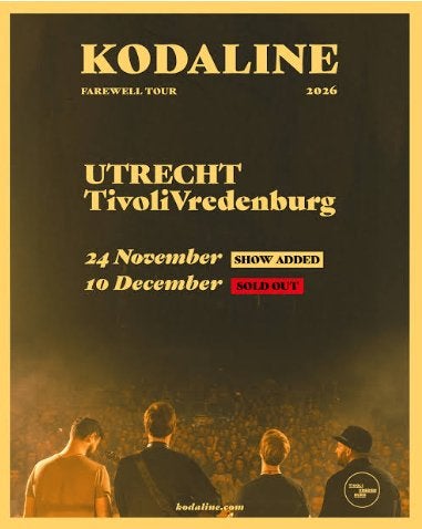 2 tickets voor Kodaline - 24 november TivoliVredenburg, Twee personen, November