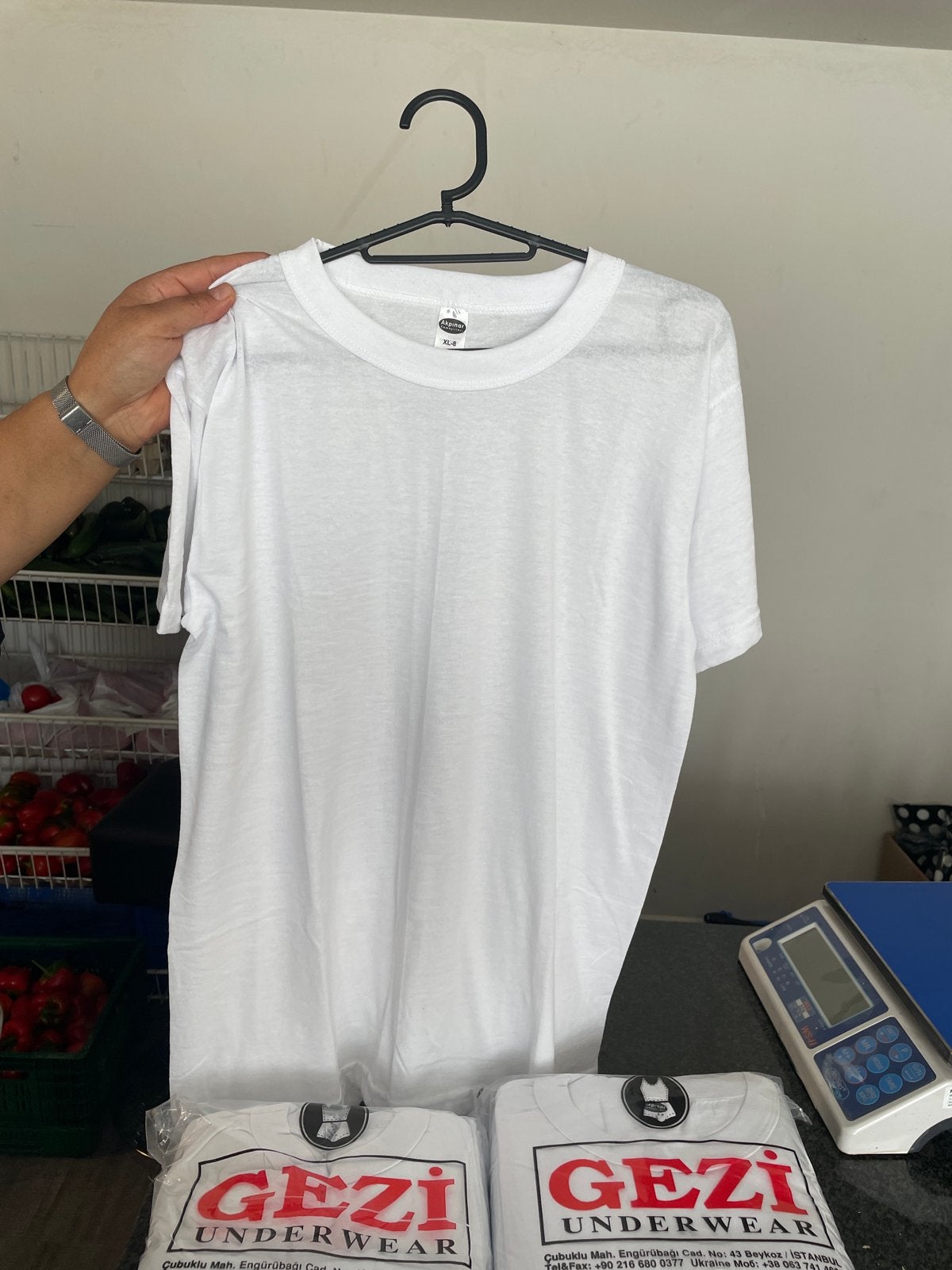 Partij Witte T-shirts van S tot XXL - GEZI UNDERWEAR, Ophalen, Nieuw, Overige maten, Wit