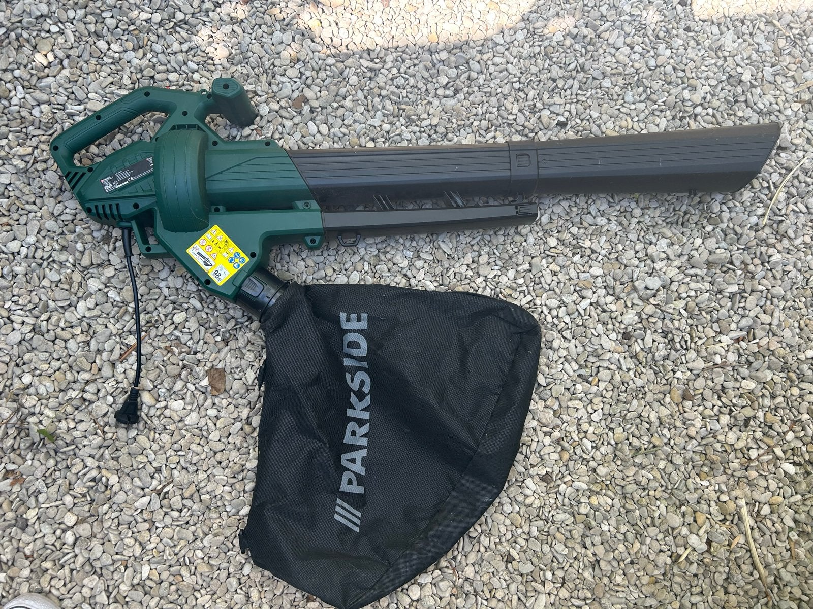 Parkside bladblazer en zuiger, z.g.a.n., Handgedragen, Ophalen of Verzenden, Zo goed als nieuw, Met opvangzak