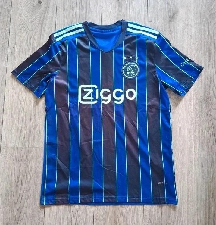 Ajax uitshirt maat 164 blauw marineblauw, Maat XS of kleiner, Ophalen of Verzenden, Zo goed als nieuw, Shirt