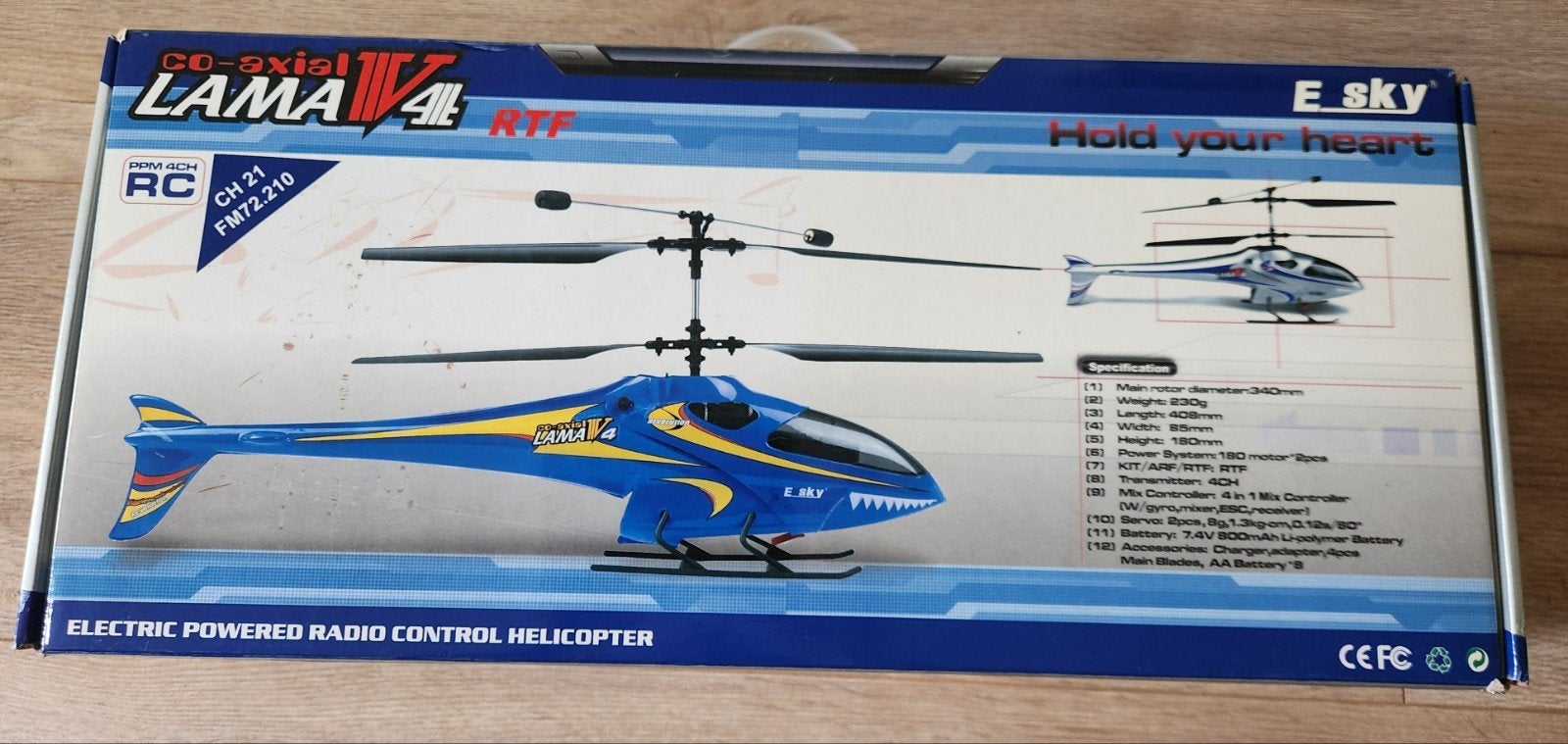 E-Sky Lama V4 RC Helikopter RTF - Zo goed als nieuw, Ophalen of Verzenden, Zo goed als nieuw