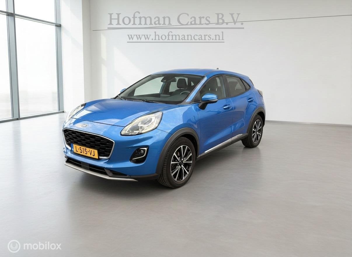 Ford Puma 1.0 EcoBoost Hybrid Titanium | 65.498 km | 08/2021, Voorwielaandrijving, Stof, Blauw, Origineel Nederlands