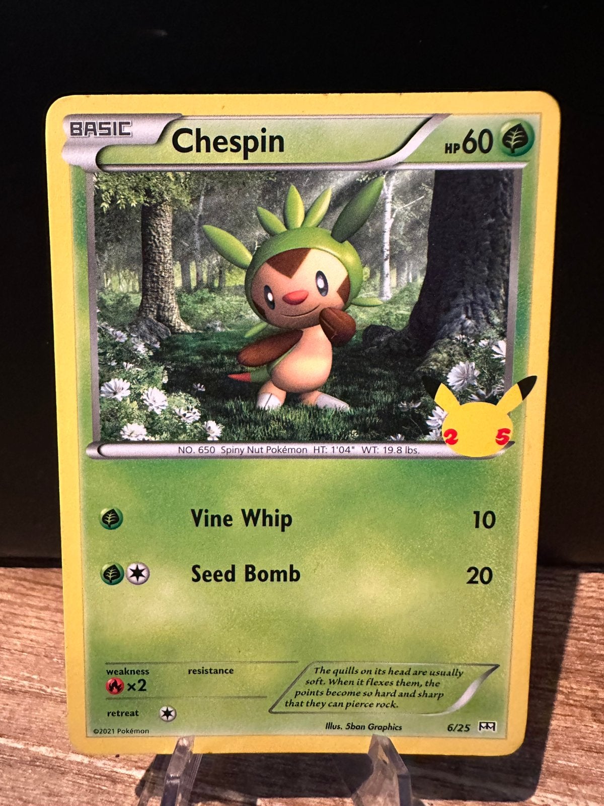 Pokemon mcdonalds chespin 6/25, Ophalen of Verzenden, Zo goed als nieuw