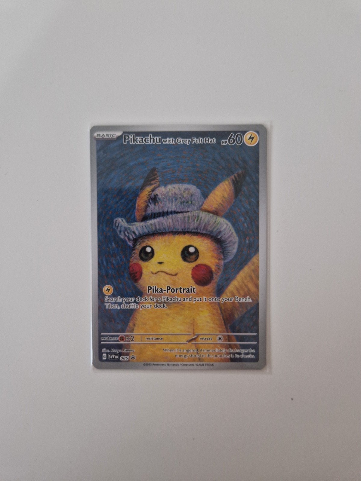 Pikachu met Grijze Vilten Hoed Pokémon - Van Gogh Museu, Ophalen, Nieuw, Losse kaart