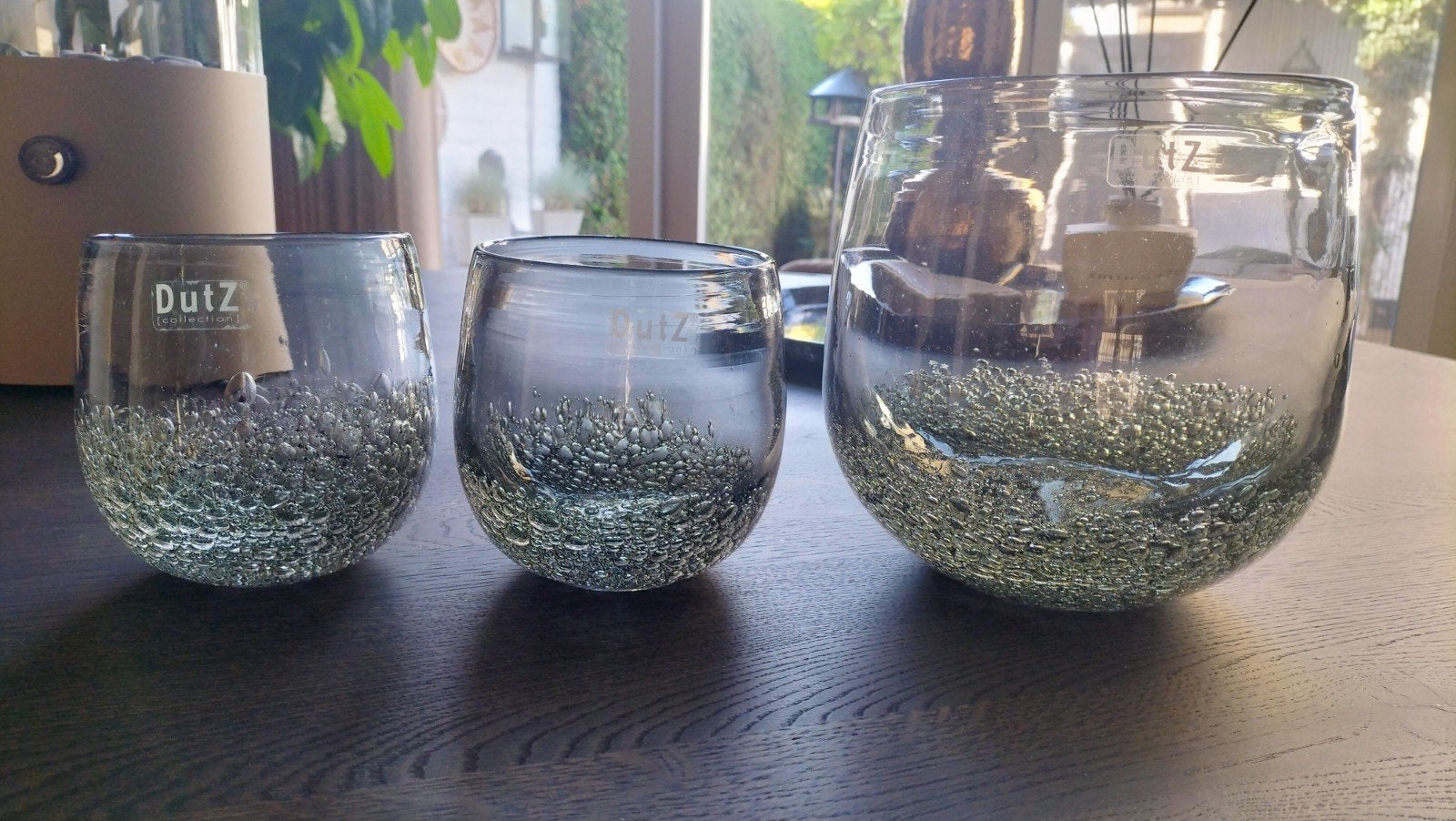 Set van 3 DUTZ Bubbles .Windlicht/Vaas.Glas...., Ophalen of Verzenden, Zo goed als nieuw, Glas