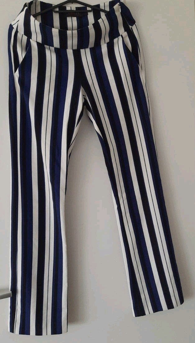 Corel Amsterdam gestreepte broek - Maat M, Maat 38/40 (M), Corel Amsterdam, Blauw, Ophalen of Verzenden