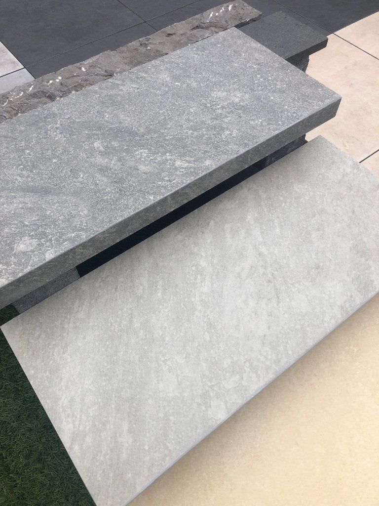 traptreden opstapplaat 35x80x2/5 cm met tegels 80x80x2 cm, Ophalen of Verzenden, Nieuw, Composiet