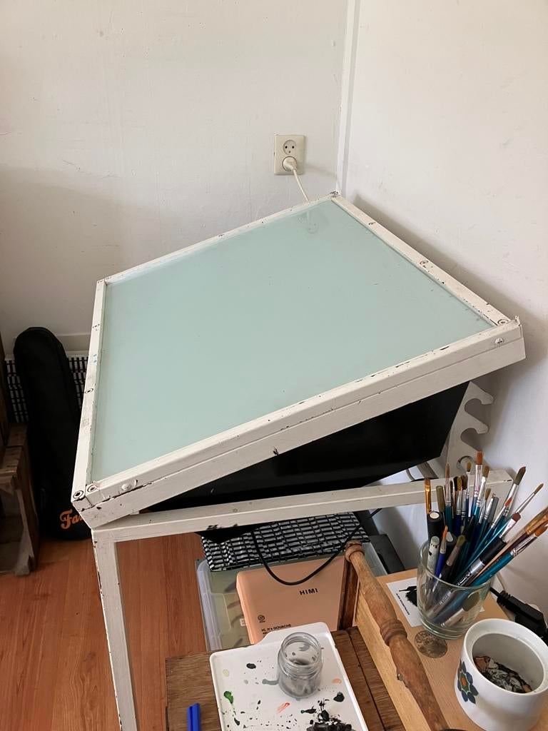 Tekentafel met lichtbak, Hobby en Vrije tijd, Tekenen, Ophalen, Gebruikt, Overige typen