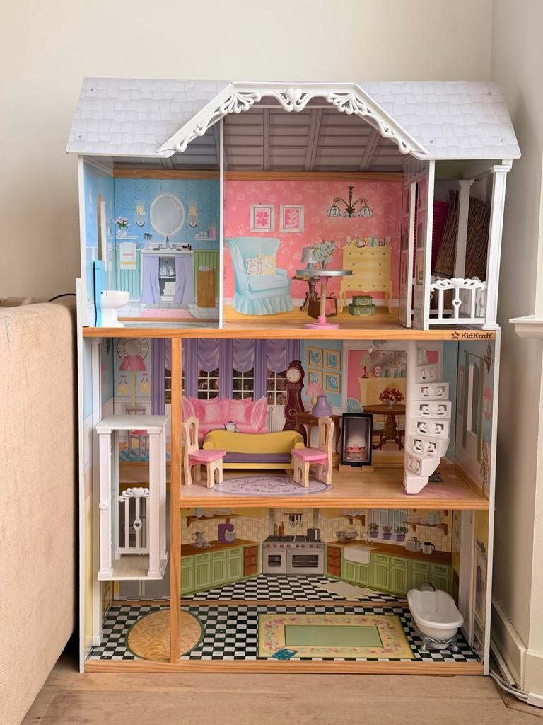 Kidkraft Poppenhuis - Zo goed als nieuw!, Ophalen, Zo goed als nieuw, Poppenhuis