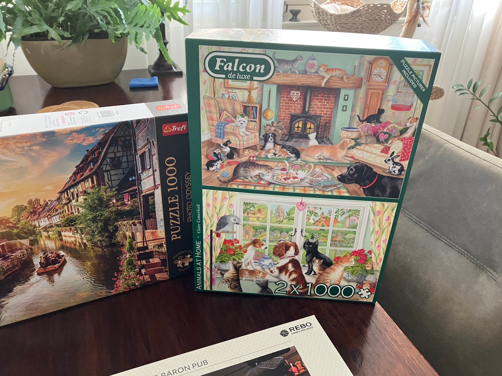 9 legpuzzels a 1000 st, Ophalen, Zo goed als nieuw, Legpuzzel