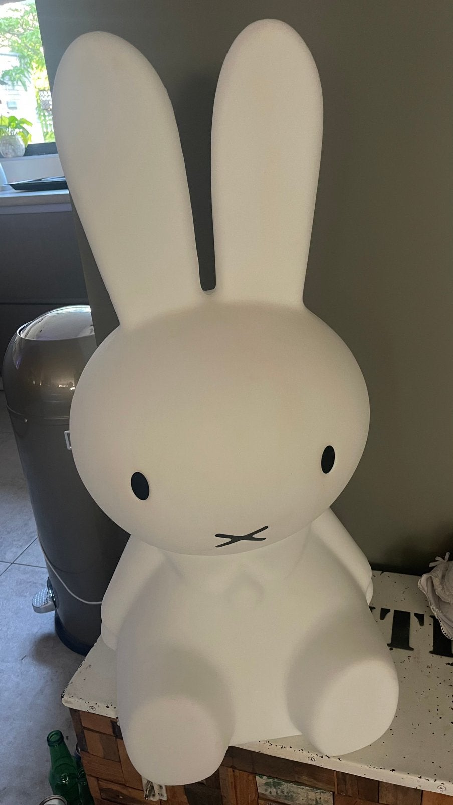 Grote xl  Nijntje mr maria miffy led lamp dimfuntie kinderka, Ophalen, Zo goed als nieuw, Lamp