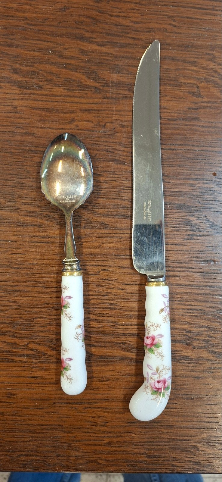 Vintage Royal Albert en Aynsley bestekset, Ophalen of Verzenden