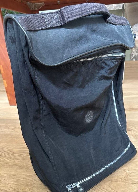 Kipling Handbagage Koffer met Wieltjes - Zwart, Ophalen, Gebruikt, 20 tot 30 cm, Zwart