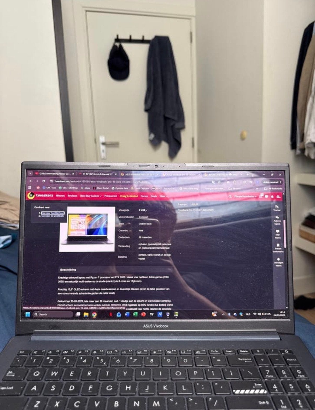 ASUS Vivobook Pro 15 OLED (Ryzen 7, RTX 3050, 16GB RAM), Computers en Software, Windows Laptops, Gebruikt, 15 inch, SSD, 4 Ghz of meer