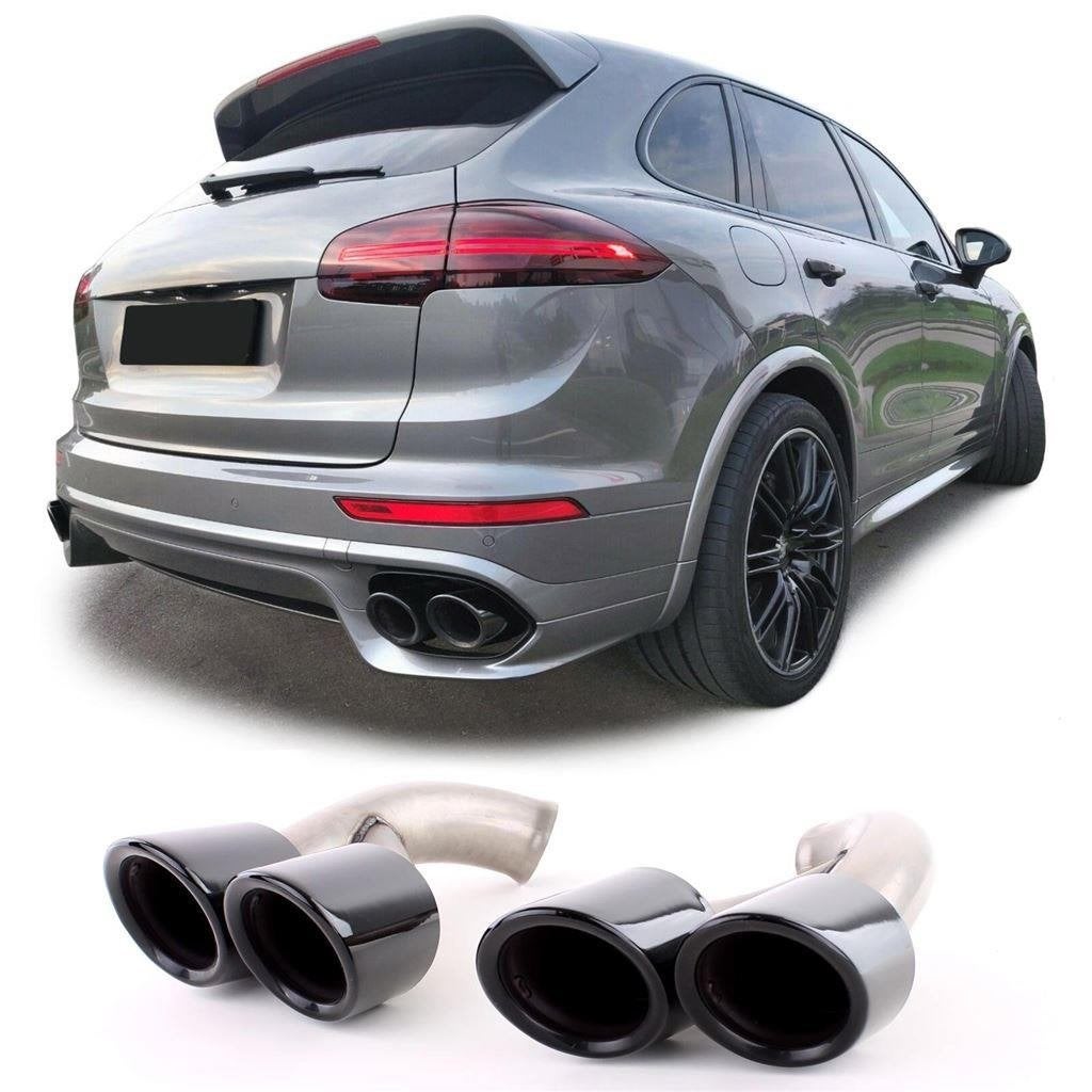 Uitlaat Sierstuk Zwart Voor Porsche Cayenne 92A Facelift 201
