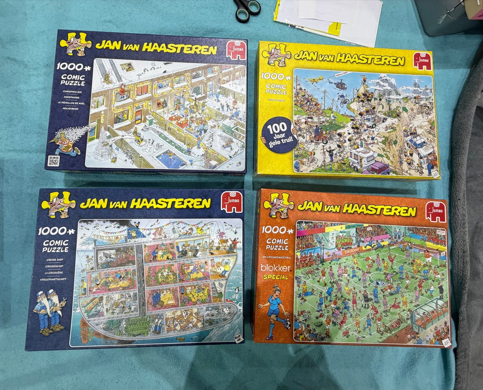 Diverse Jan van Haasteren puzzels - ook Sinterklaas intocht, Hobby en Vrije tijd, Ophalen, 500 t/m 1500 stukjes, Gebruikt, Legpuzzel