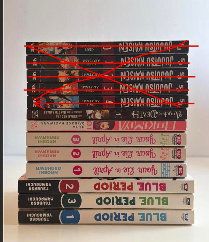 Diverse Engelse Manga: Jujutsu Kaisen, Your Lie in April e.a, Meerdere stripboeken, Ophalen, Zo goed als nieuw