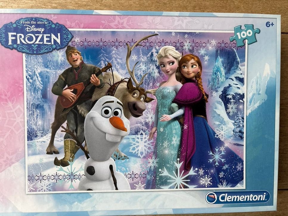 Gratis: Disney Frozen Puzzels en memory Clementoni, Ophalen, Meer dan 50 stukjes, Gebruikt, 6 jaar of ouder