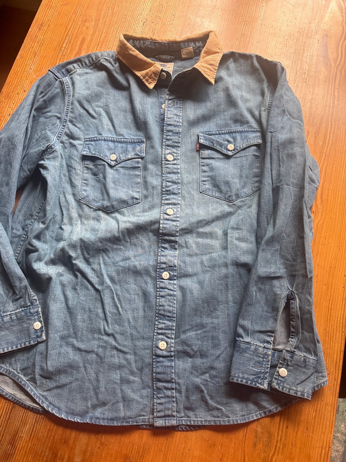 Levi's Relaxed Western spijkeroverhemd maat L, Ophalen of Verzenden, Gedragen, Blauw, Halswijdte 41/42 (L)
