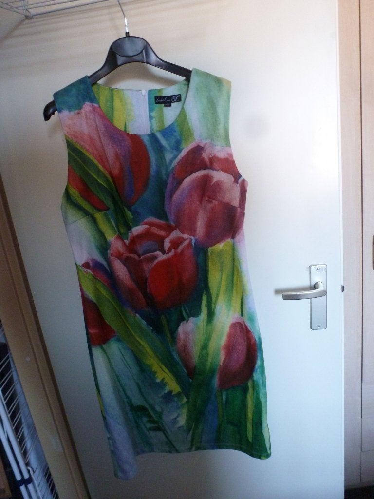 zomer TULPEN jurk SMASHED LEMON 44 -GRATIS zend, Kleding | Dames, Overige kleuren, Verzenden, Maat 42/44 (L), Nieuw