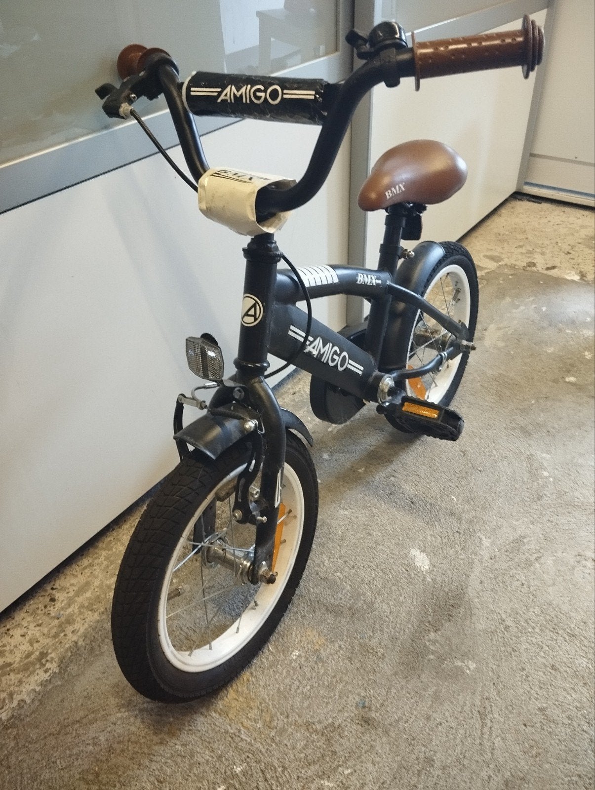 BMX fietsje voor kinderen 4-6 jaar met zijwieltjes en bel, Ophalen, Zijwieltjes, Gebruikt, Minder dan 16 inch