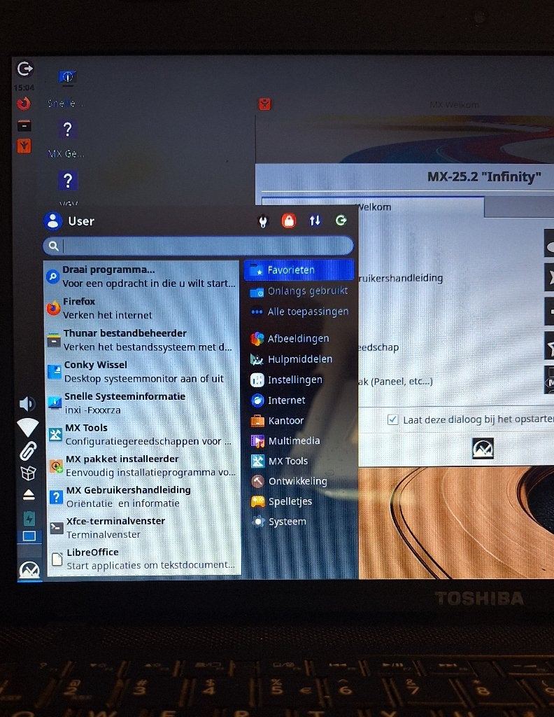 Toshiba Satellite C850-14X | | MX Linux 25.2 | Goede staat, Computers en Software, 2 tot 3 Ghz, Ophalen of Verzenden, 500 GB, 4 GB