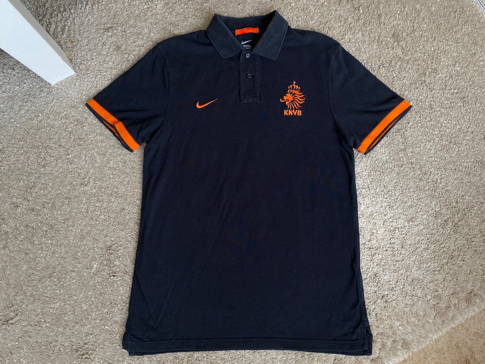 Nike Nederlands Elftal Heren Polo Shirt - Origineel - Maat M, Ophalen of Verzenden, Gedragen, Maat 48/50 (M), Zwart