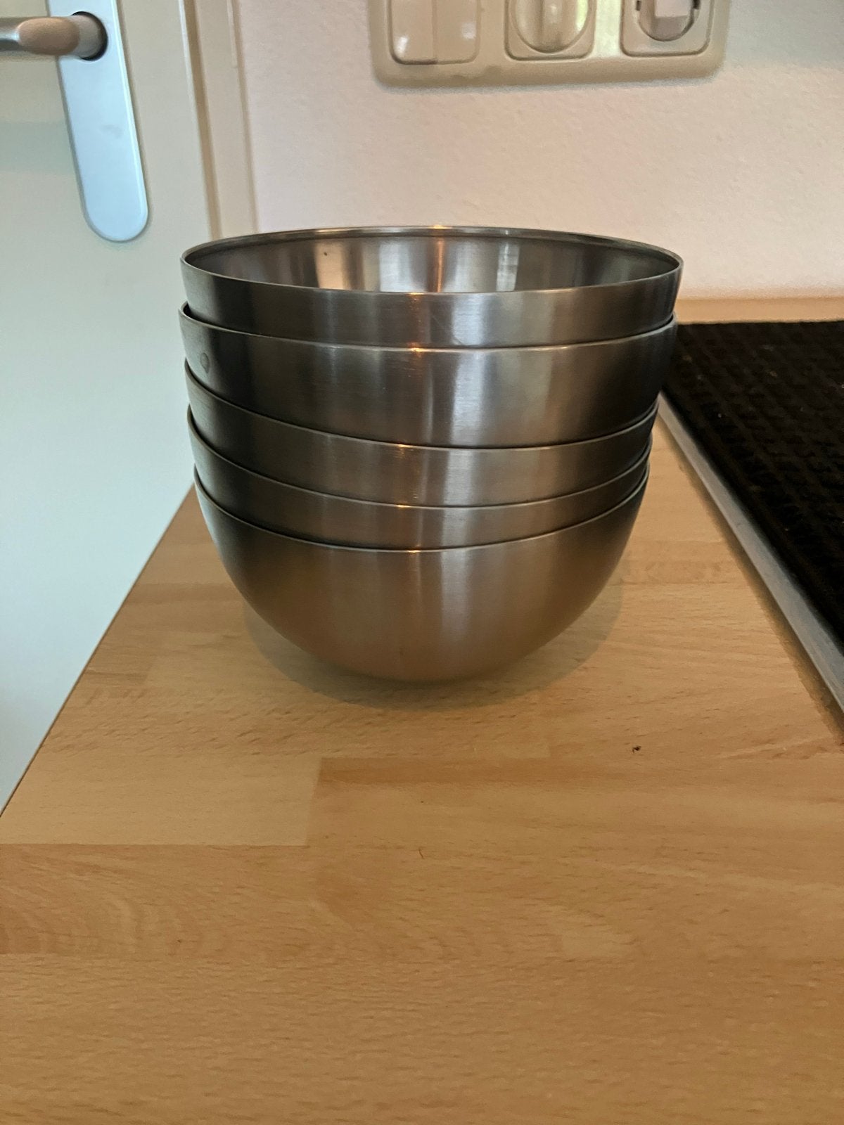 5x IKEA Roestvrijstalen Kommen - Zo goed als nieuw, IKEA, Zilver, Ophalen of Verzenden, Zo goed als nieuw