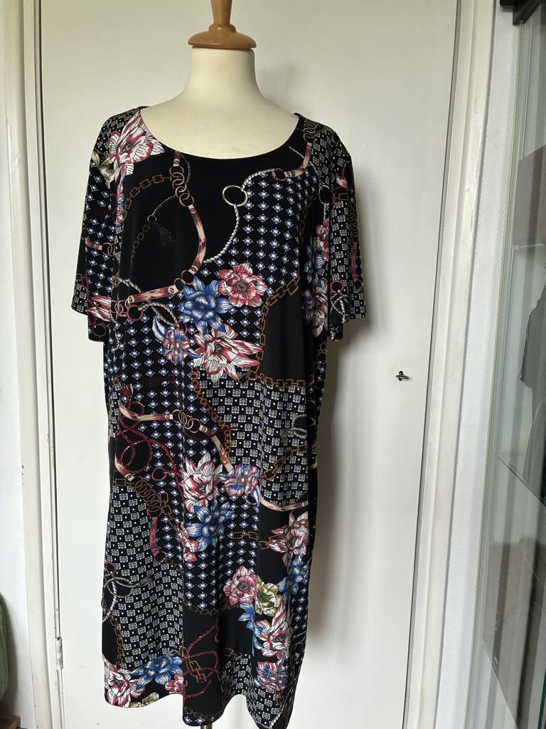 NORAH jurk maat 48 korte mouw en open ruggedeelte, Kleding | Dames, Jurken, Overige kleuren, Maat 46/48 (XL) of groter, Ophalen of Verzenden