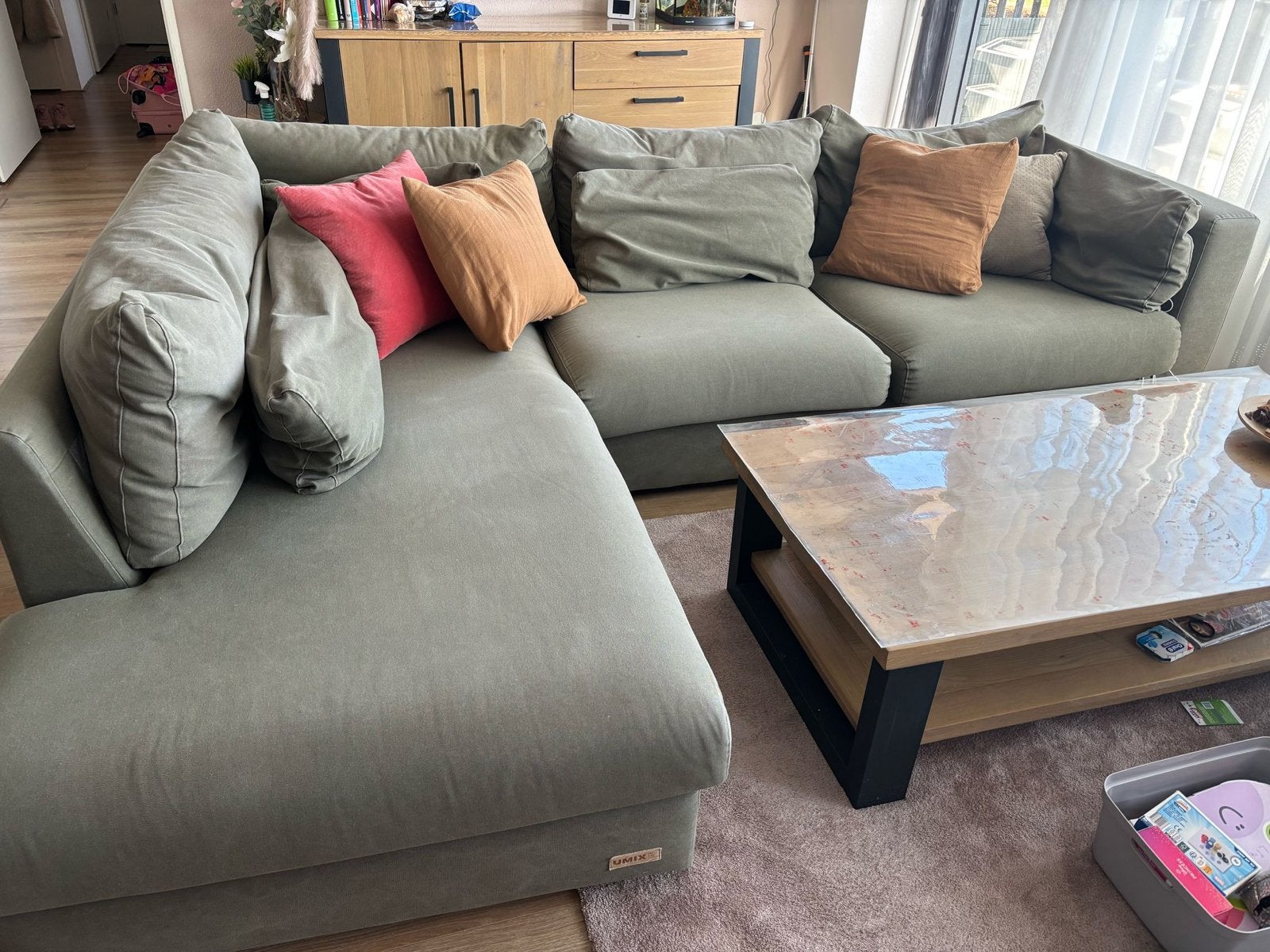 Comfortabele Hoekbank - gebruikt, Ophalen, Gebruikt, 125 tot 150 cm, Hoekbank