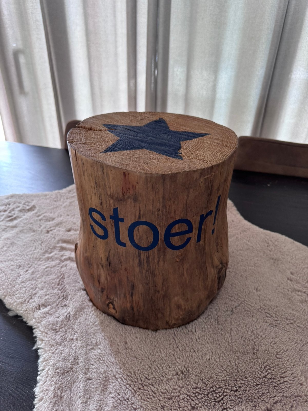 Stoer boomstam krukje bijzettafel nachtkastje decoratie, Overige merken, Overige typen, Nieuw, Ophalen of Verzenden