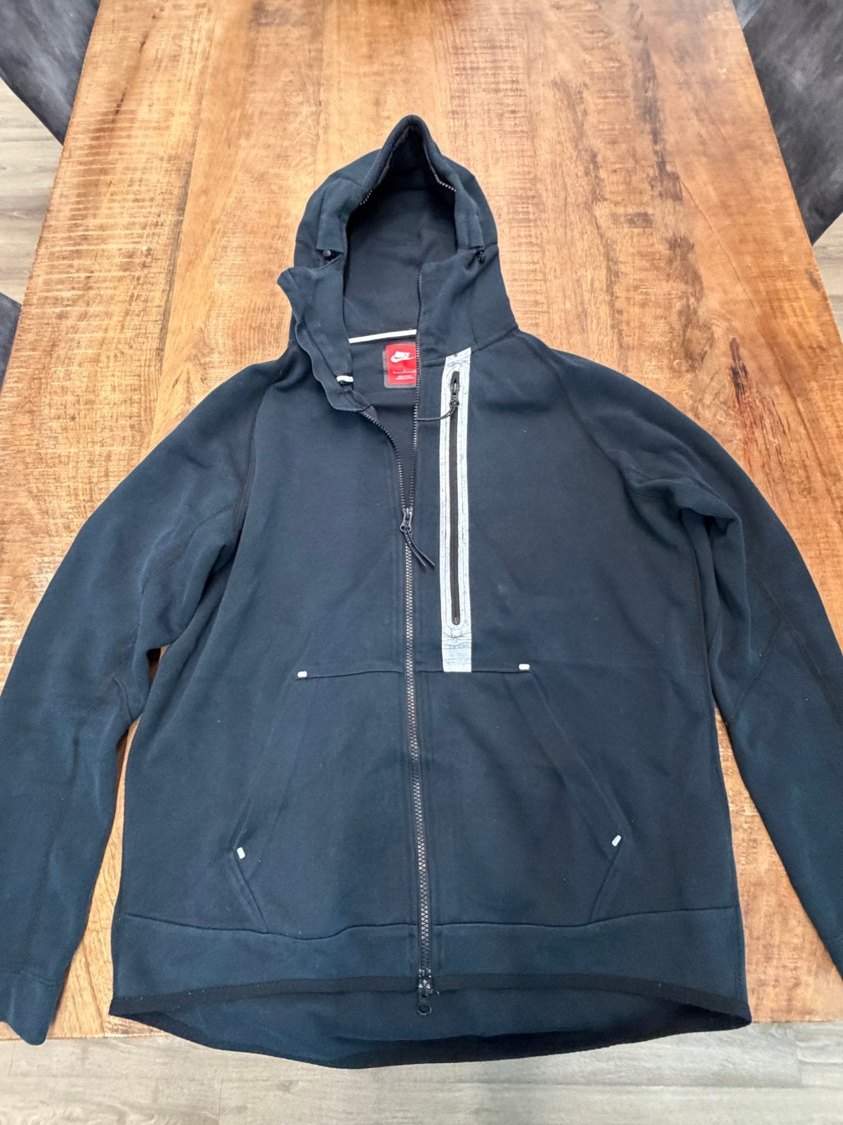 Nike Tech Fleece Hoodie Zwart - Maat L, Ophalen of Verzenden, Gedragen, Maat 52/54 (L), Zwart
