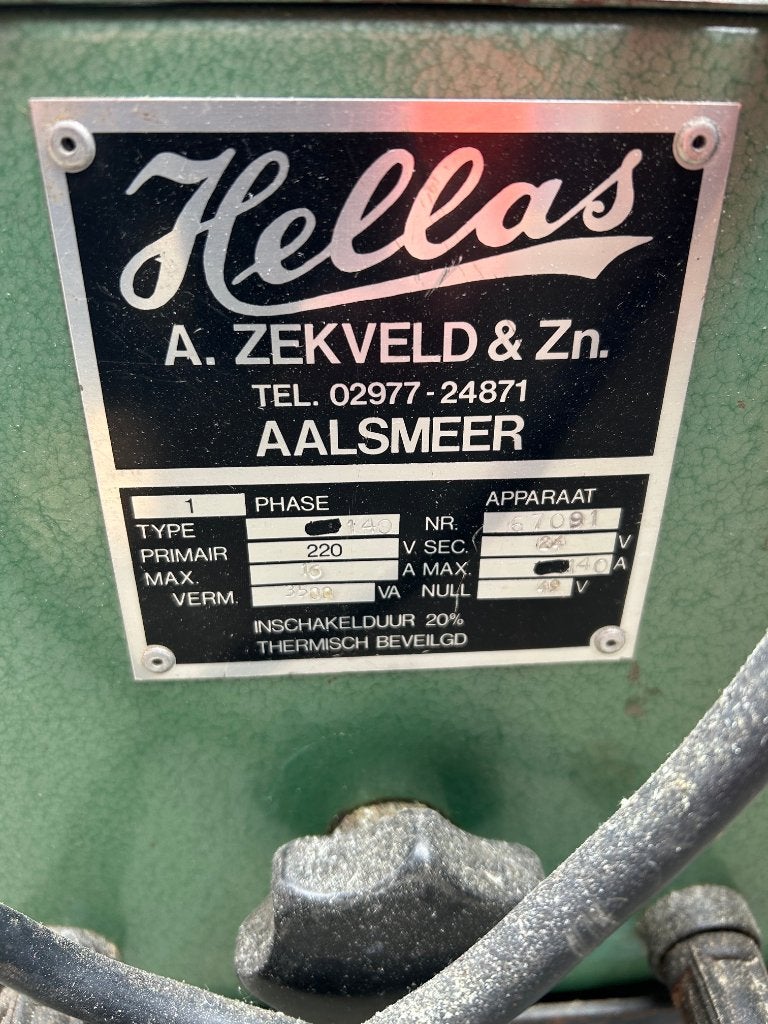 Las apparaat (old school), Ophalen, Gebruikt, Minder dan 150 ampère, Elektroden