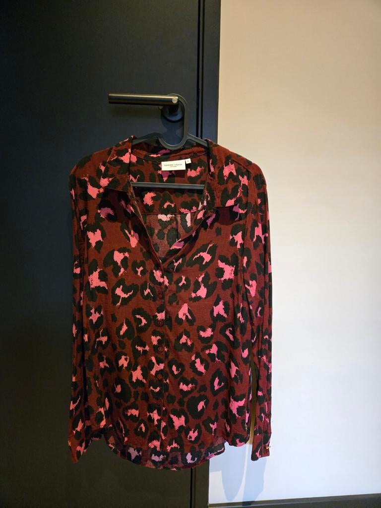 Fabienne Chapot blouse met roze hartjesprint, Maat 38/40 (M), Ophalen of Verzenden, Zo goed als nieuw, Fabienne Chapot