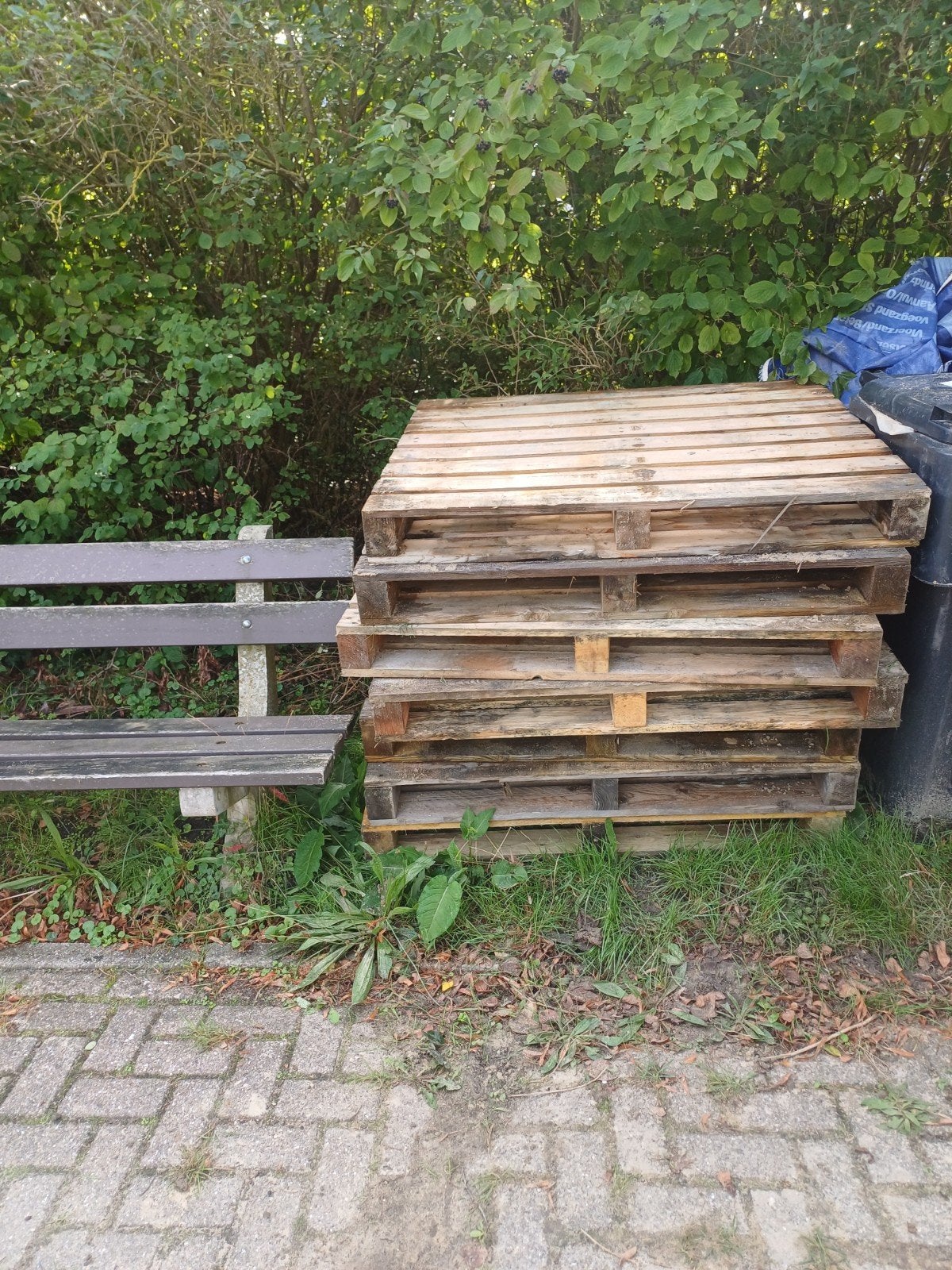 Gratis af te halen: 7 gebruikte houten pallets, Doe-het-zelf en Verbouw, Ophalen, Gebruikt
