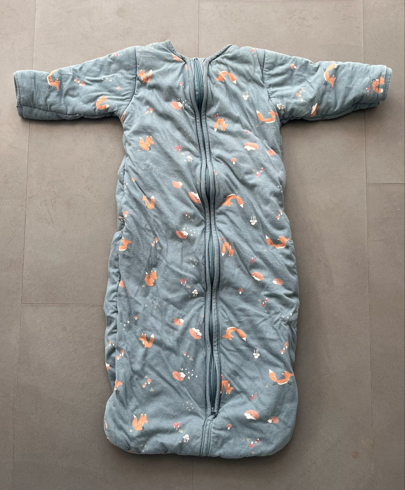 Prénatal (maat 80/86/92) slaapzak met egel en vossenprint, Wasbaar, Gebruikt, 75 cm, Ophalen of Verzenden