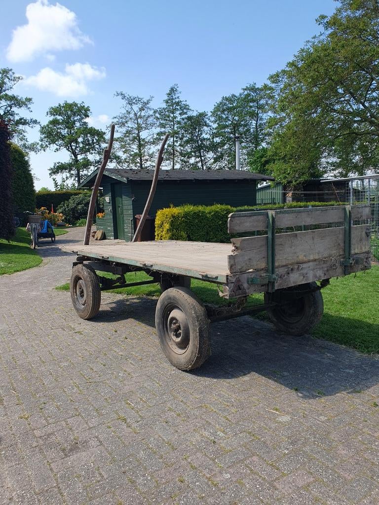Platte kar met lamoen, Doe-het-zelf en Verbouw, Transportwagens, Transportkar, Ophalen