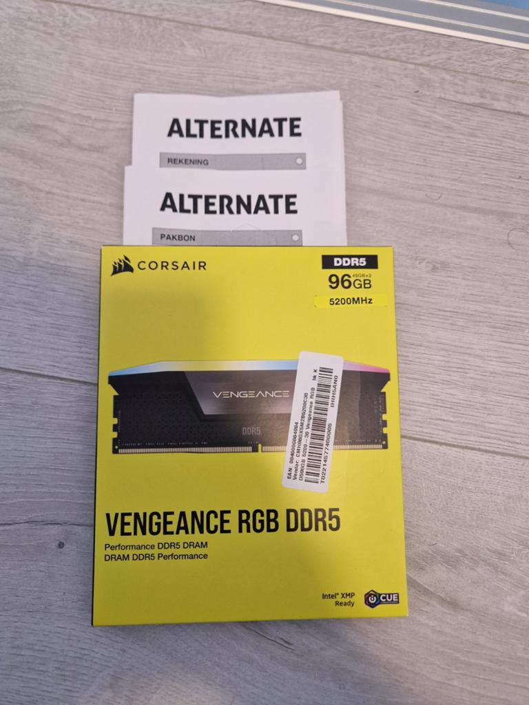 Vengeance DDR5 RGB 96GB Nieuw Gesealed + Garantie, Ophalen of Verzenden, Nieuw, DDR5, Desktop