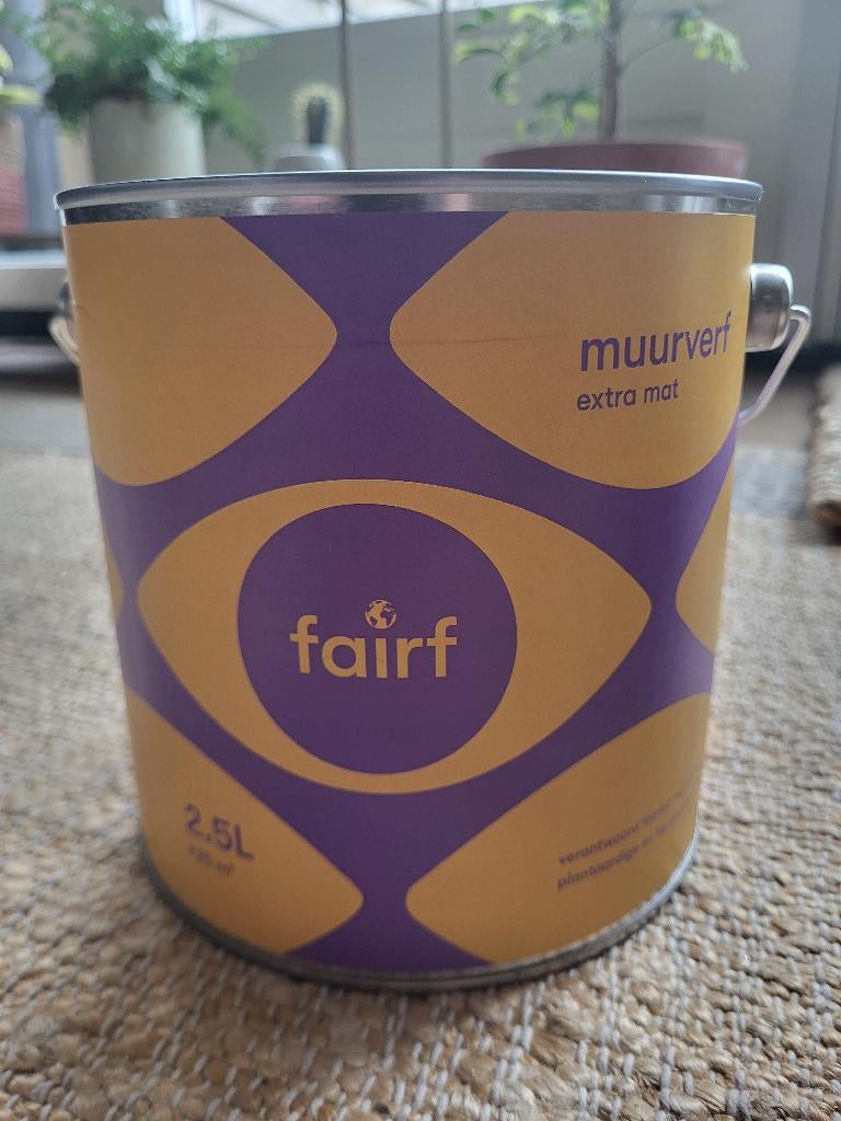 Fairf muurverf - extra mat - 2.5L - kleur Nina, Doe-het-zelf en Verbouw, Verf, Beits en Lak, Ophalen, Nieuw, Oranje, Verf