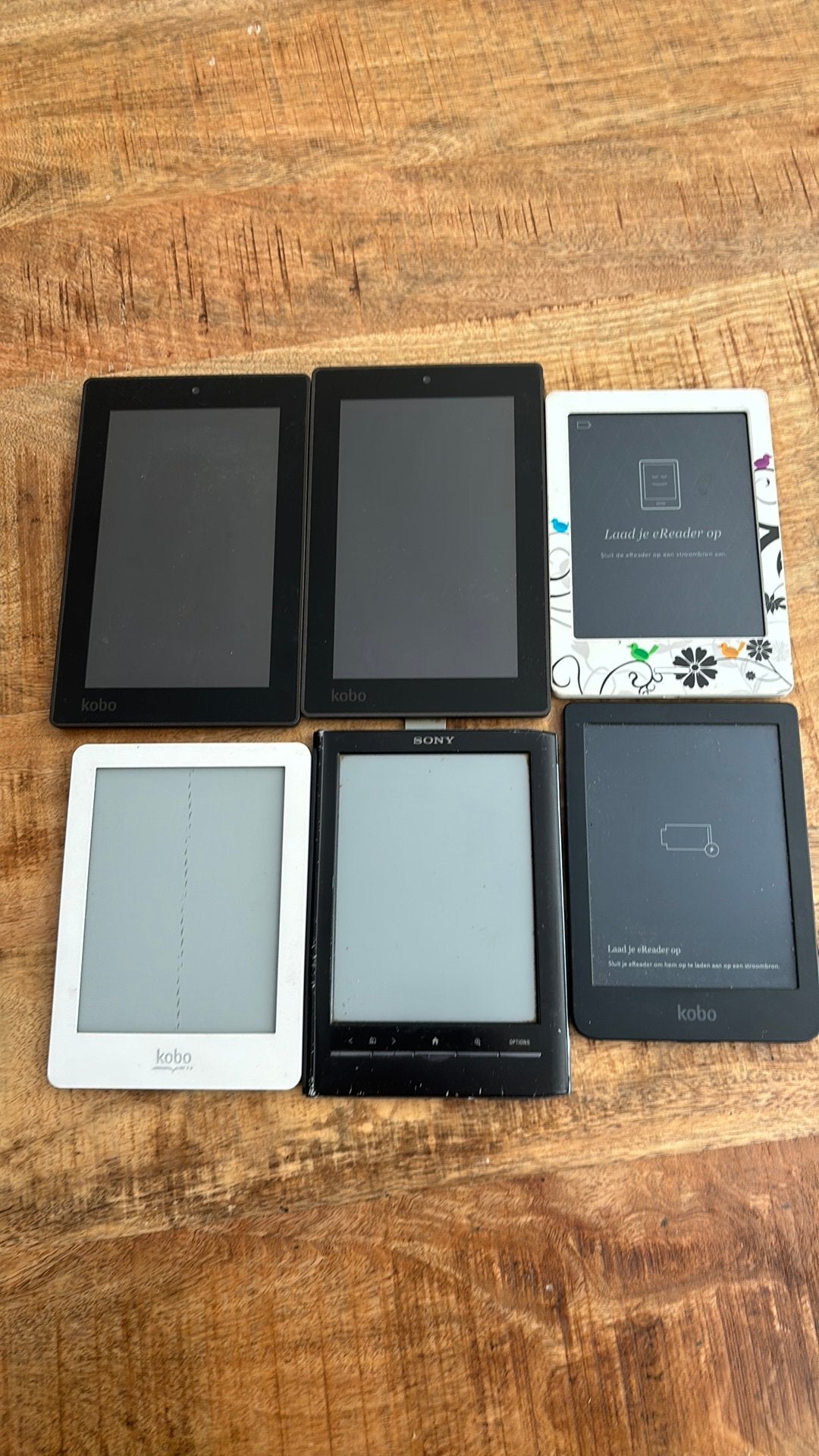Partij ereaders ( 5x kobo , 1x sony), Computers en Software, E-readers, Ophalen of Verzenden, Zo goed als nieuw