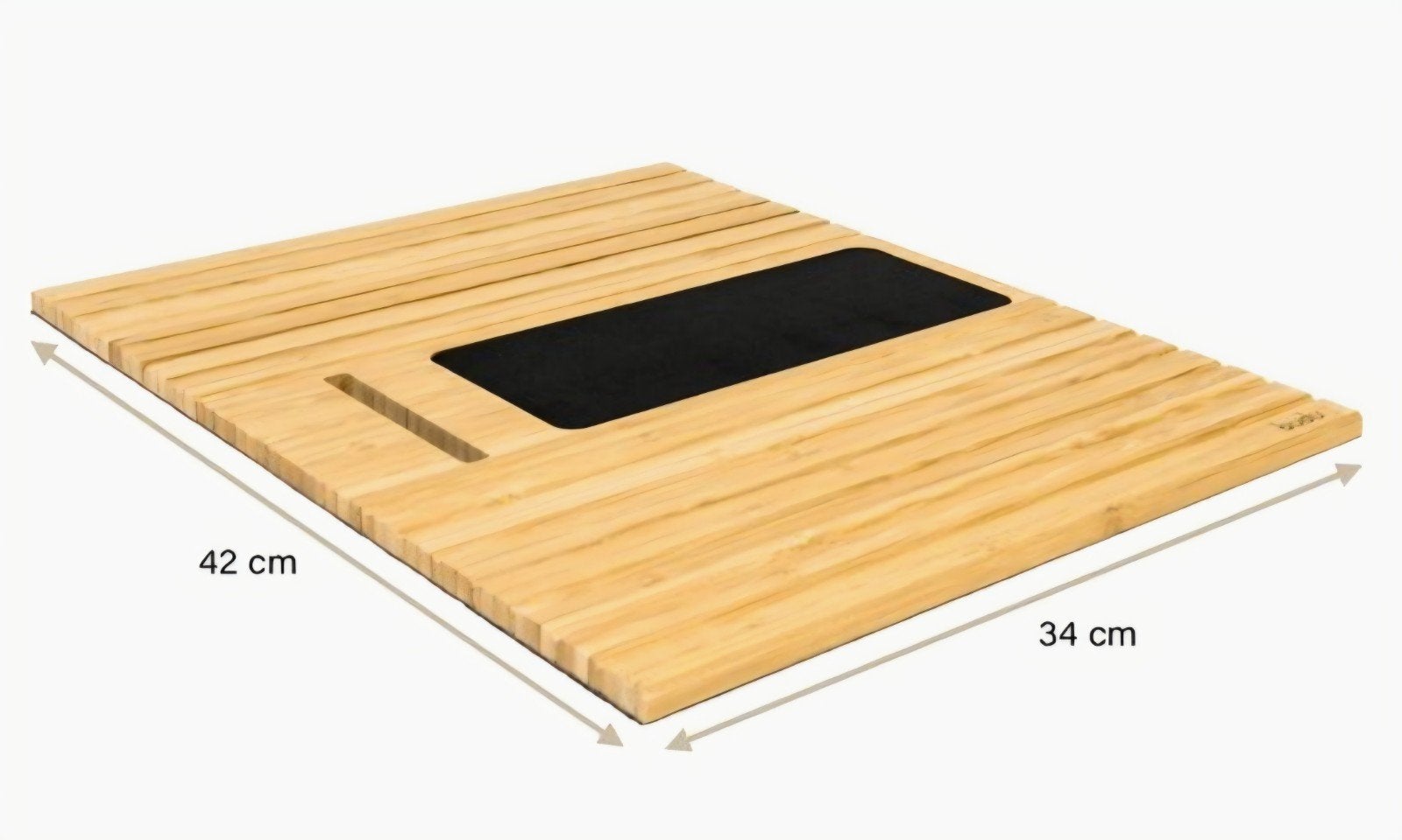 Bamboe bank dienblad met antislip en telefoonhouder, Hout, Ophalen of Verzenden, Zo goed als nieuw, Modern