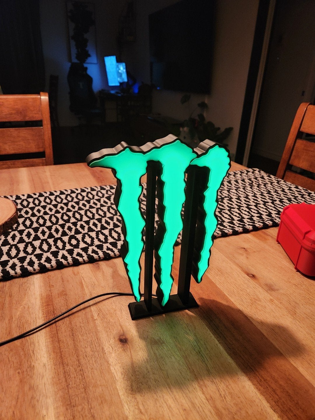 Monster Energy LED Reclame Verlichting - Uniek!, Ophalen of Verzenden, Nieuw, Lichtbak of (neon) lamp