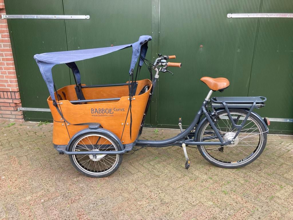 Babboe Curve-E Bakfiets - nette staat, 4 kinderen of meer, Gebruikt, Huif, Trommelrem