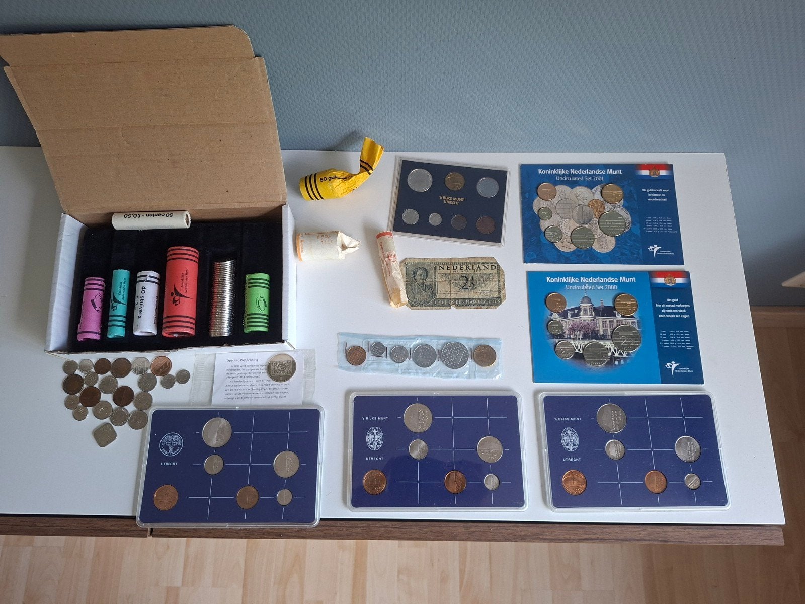 Verzamelbare gulden munten (rollen), biljetten en sets, Postzegels en Munten, Koningin Beatrix, Geboorte of Huwelijk, 2½ gulden