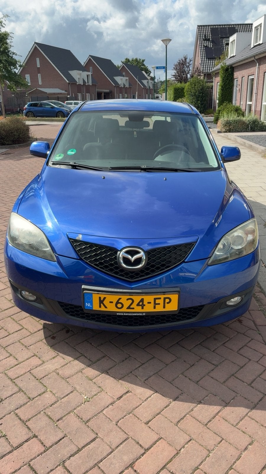 Mazda 3 1.6 Hatchback 2007 Blauw, Auto's, Voorwielaandrijving, 4 cilinders, 1165 kg, Blauw