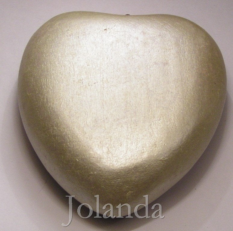 1182 Groot Goud Kleurige Houten Hanger Hart, Sieraden, Tassen en Uiterlijk, Kettinghangers, Ophalen of Verzenden, Nieuw, Goud