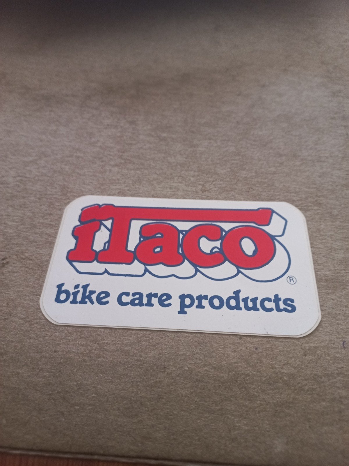 Itaco Bike Care Products Sticker - Vintage Fiets Sticker, Ophalen of Verzenden, Gebruikt