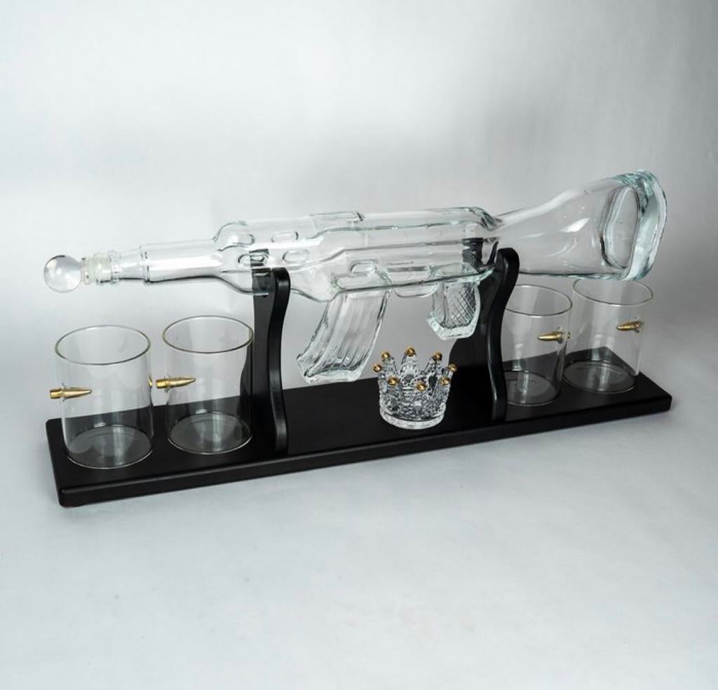 Whiskyset AK-47 Design – Nieuw in doos bar / drankset kroeg, Ophalen of Verzenden