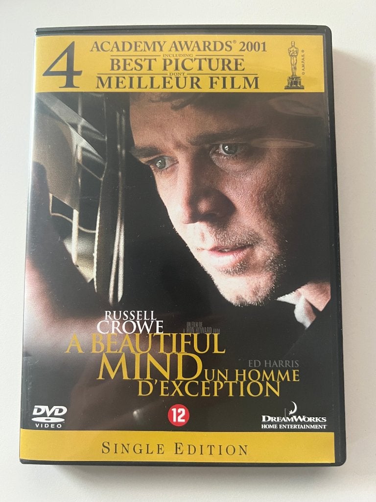 A Beautiful Mind DVD 2001 Russell Crowe, Vanaf 12 jaar, Ophalen of Verzenden, Gebruikt